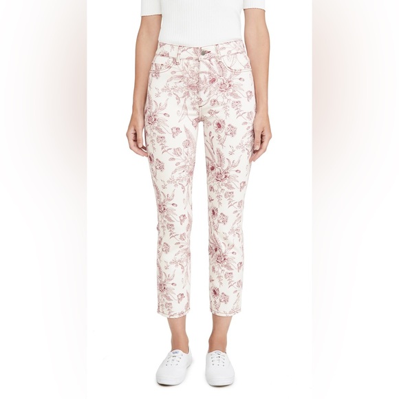 DL1961 Mara Ankle High Rise Instasculpt Straight Botanical Jeans - Picture 5 of 5